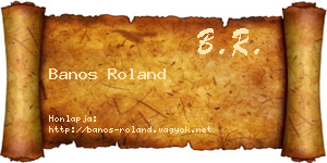 Banos Roland névjegykártya
